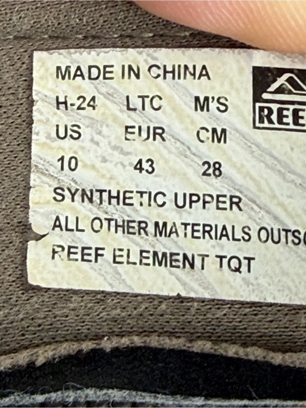 Reef Element TQT Flip-Flops textured synthetic straps men’s size 10